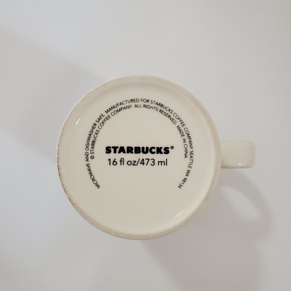 Starbucks Holiday Christmas Trees Tall‎ Coffee Cup Mug 16 Oz. NWOT - Picture 3 of 3